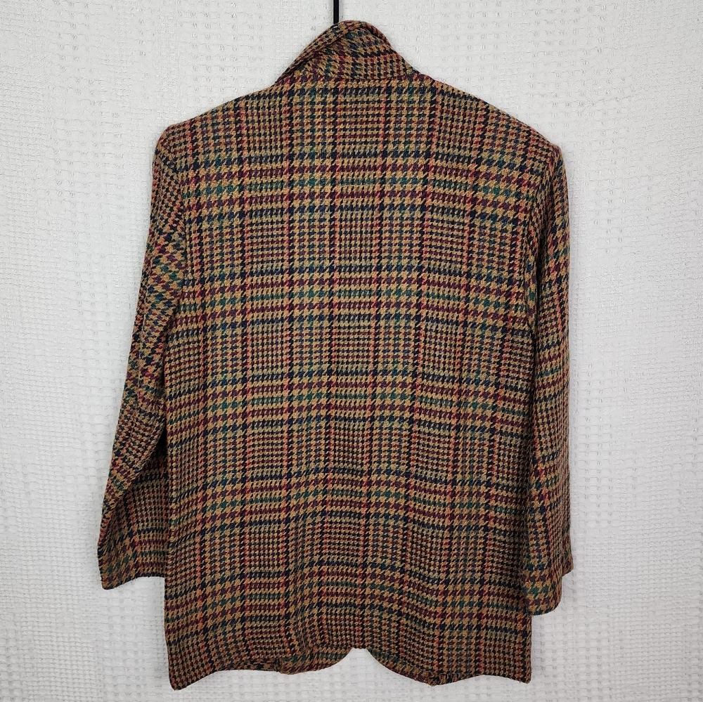 Vintage Basic Editions Houndstooth Woven Wool Ble… - image 2